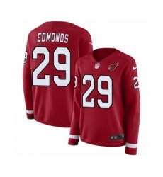 Women's Nike Arizona Cardinals #29 Chase Edmonds Limited Red Therma Long Sleeve NFL Jersey