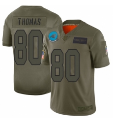 Men's Carolina Panthers #80 Ian Thomas Limited Camo 2019 Salute to Service Football Jersey