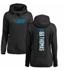 NFL Women's Nike Carolina Panthers #80 Ian Thomas Black Backer Pullover Hoodie