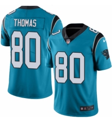 Youth Nike Carolina Panthers #80 Ian Thomas Limited Blue Rush Vapor Untouchable NFL Jersey