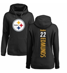 Women's Nike Pittsburgh Steelers #22 Terrell Edmunds Black Backer Pullover Hoodie