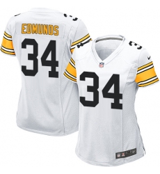 Women's Nike Pittsburgh Steelers #34 Terrell Edmunds Game White NFL Jersey