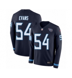 Youth Nike Tennessee Titans #54 Rashaan Evans Limited Navy Blue Therma Long Sleeve NFL Jersey