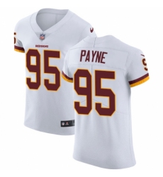 Men's Nike Washington Redskins #95 Da'Ron Payne White Vapor Untouchable Elite Player NFL Jersey