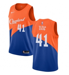 Men's Nike Cleveland Cavaliers #41 Ante Zizic Swingman Blue NBA Jersey - City Edition