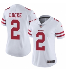 Women's Nike San Francisco 49ers #2 Jeff Locke White Vapor Untouchable Limited Player NFL Jersey
