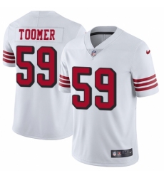 Men's Nike San Francisco 49ers #59 Korey Toomer Limited White Rush Vapor Untouchable NFL Jersey