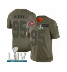 Men's San Francisco 49ers #95 Kentavius Street Limited Olive 2019 Salute to Service Super Bowl LIV Bound Football Jersey