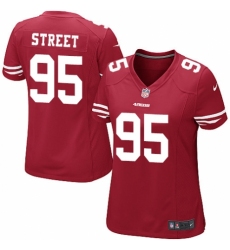 Women's Nike San Francisco 49ers #95 Kentavius Street Game Red Team Color NFL Jersey
