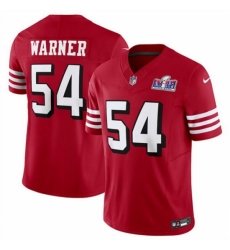 Youth San Francisco 49ers #54 Fred Warner New Red 2023 F U S E Vapor Untouchable Limited Stitched Football 2024 Super Bowl LVIII Jersey