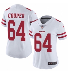 Women's Nike San Francisco 49ers #64 Jonathan Cooper White Vapor Untouchable Elite Player NFL Jersey
