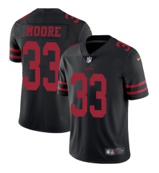 Men's Nike San Francisco 49ers #33 Tarvarius Moore Black Vapor Untouchable Limited Player NFL Jersey