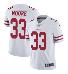 Men's Nike San Francisco 49ers #33 Tarvarius Moore White Vapor Untouchable Limited Player NFL Jersey