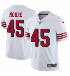 Youth Nike San Francisco 49ers #45 Tarvarius Moore Limited White Rush Vapor Untouchable NFL Jersey