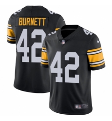 Youth Nike Pittsburgh Steelers #42 Morgan Burnett Black Alternate Vapor Untouchable Limited Player NFL Jersey