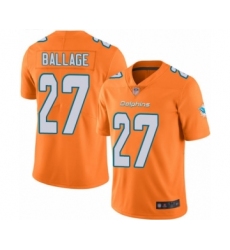 Youth Miami Dolphins #27 Kalen Ballage Limited Orange Rush Vapor Untouchable Football Jersey