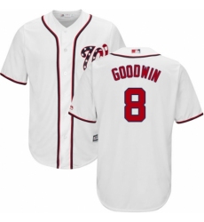 Men's Majestic Washington Nationals #8 Brian Goodwin Replica White Home Cool Base MLB Jersey