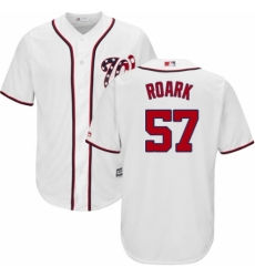 Youth Majestic Washington Nationals #57 Tanner Roark Replica White Home Cool Base MLB Jersey