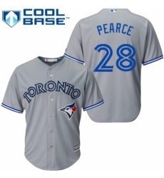 Youth Majestic Toronto Blue Jays #28 Steve Pearce Authentic Grey Road MLB Jersey
