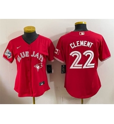 Youth Toronto Blue Jays #22 Ernie Clement Red 50 Seasons Stitched Baseball Jersey