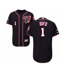 Men's Washington Nationals #1 Wilmer Difo Navy Blue Alternate Flex Base Authentic Collection 2019 World Series Champions Baseball Jersey