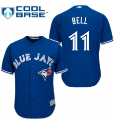 Men's Majestic Toronto Blue Jays #11 George Bell Replica Blue Alternate MLB Jersey