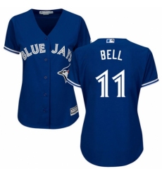 Women's Majestic Toronto Blue Jays #11 George Bell Replica Blue Alternate MLB Jersey
