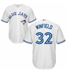 Youth Majestic Toronto Blue Jays #32 Dave Winfield Authentic White Home MLB Jersey