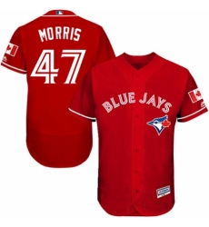 Men's Majestic Toronto Blue Jays #47 Jack Morris Scarlet Alternate Flex Base Authentic Collection Alternate MLB Jersey