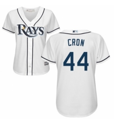 Women's Majestic Tampa Bay Rays #44 C. J. Cron Replica White Home Cool Base MLB Jersey
