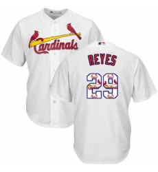 Men's Majestic St. Louis Cardinals #29 lex Reyes Authentic White Team Logo Fashion Cool Base MLB Jersey