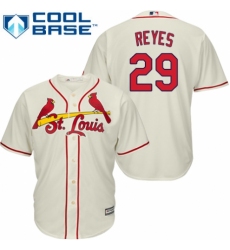 Youth Majestic St. Louis Cardinals #29 lex Reyes Authentic Cream Alternate Cool Base MLB Jersey