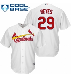 Youth Majestic St. Louis Cardinals #29 lex Reyes Replica White Home Cool Base MLB Jersey