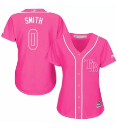 Women's Majestic Tampa Bay Rays #0 Mallex Smith Replica Pink Fashion Cool Base MLB Jersey