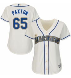 Women's Majestic Seattle Mariners #65 James Paxton Authentic Cream Alternate Cool Base MLB Jersey