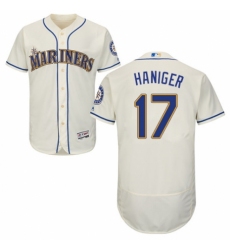 Men's Majestic Seattle Mariners #17 Mitch Haniger Cream Alternate Flex Base Authentic Collection MLB Jersey