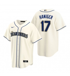 Men's Nike Seattle Mariners #17 Mitch Haniger Cream Alternate Stitched Baseball Jersey