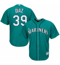 Men's Majestic Seattle Mariners #39 Edwin Diaz Replica Teal Green Alternate Cool Base MLB Jersey