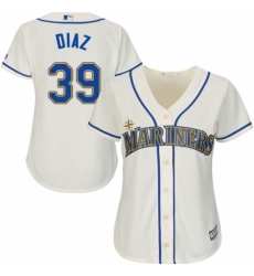 Women's Majestic Seattle Mariners #39 Edwin Diaz Authentic Cream Alternate Cool Base MLB Jersey