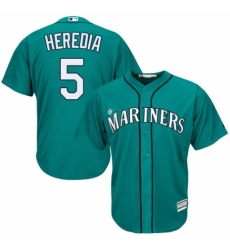 Men's Majestic Seattle Mariners #5 Guillermo Heredia Replica Teal Green Alternate Cool Base MLB Jersey
