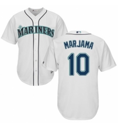 Youth Majestic Seattle Mariners #10 Mike Marjama Replica White Home Cool Base MLB Jersey