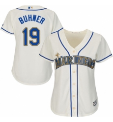 Women's Majestic Seattle Mariners #19 Jay Buhner Authentic Cream Alternate Cool Base MLB Jersey