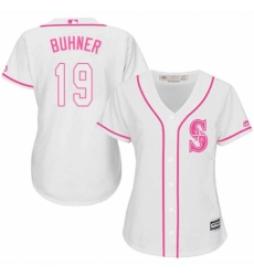Women's Majestic Seattle Mariners #19 Jay Buhner Authentic White Fashion Cool Base MLB Jersey