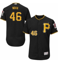 Men's Majestic Pittsburgh Pirates #46 Ivan Nova Black Alternate Flex Base Authentic Collection MLB Jersey
