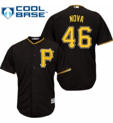 Youth Majestic Pittsburgh Pirates #46 Ivan Nova Replica Black Alternate Cool Base MLB Jersey