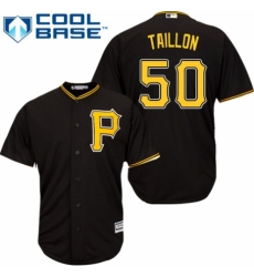 Men's Majestic Pittsburgh Pirates #50 Jameson Taillon Replica Black Alternate Cool Base MLB Jersey
