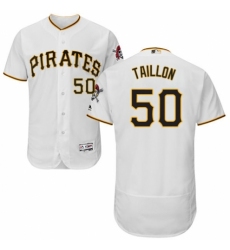 Men's Majestic Pittsburgh Pirates #50 Jameson Taillon White Home Flex Base Authentic Collection MLB Jersey