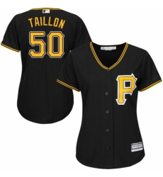 Women's Majestic Pittsburgh Pirates #50 Jameson Taillon Replica Black Alternate Cool Base MLB Jersey