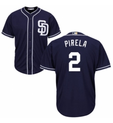 Youth Majestic San Diego Padres #2 Jose Pirela Replica Navy Blue Alternate 1 Cool Base MLB Jersey