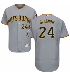 Men's Majestic Pittsburgh Pirates #24 Tyler Glasnow Grey Road Flex Base Authentic Collection MLB Jersey